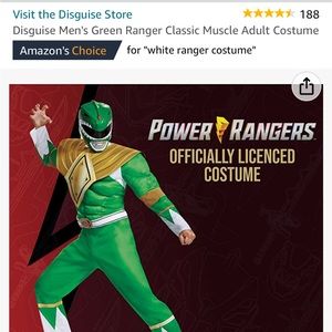 Green power ranger costume L/XL 42-46